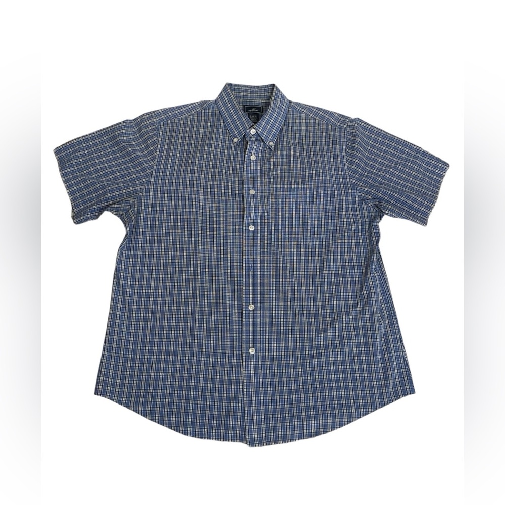 Dockers Men’s Button Down Short Sleeve Plaid Short Size L / 16-16 1/2